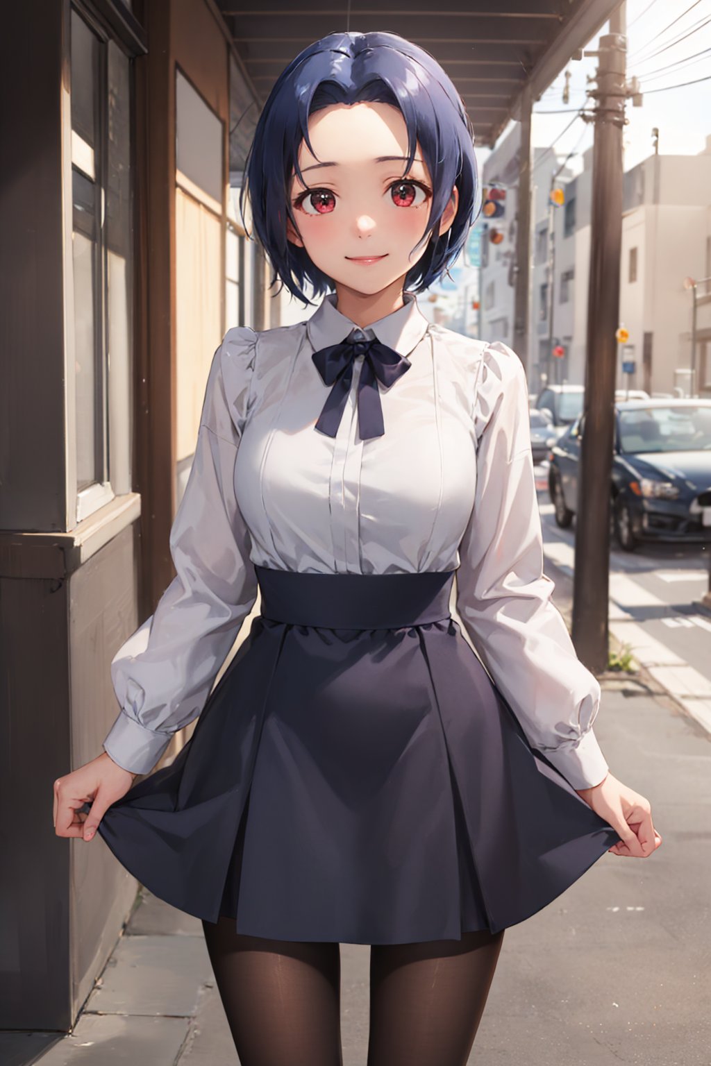 00037-3427899513-(masterpiece, best quality_1.2), , cowboy shot, solo, 1girl, miura azusa, smile, looking at viewer, ahoge, collared shirt, long.jpg
